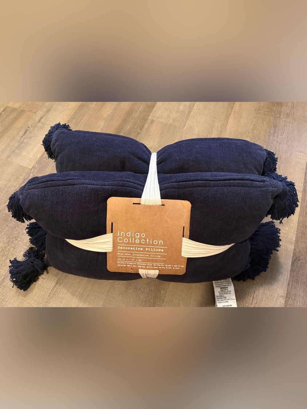 Indigo Collection Decorative Pillow Set of 2 - Navy
